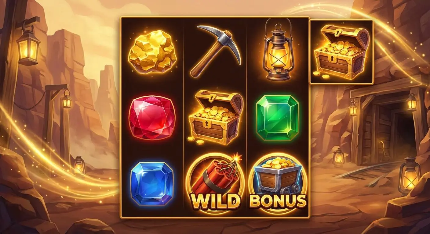 Spinbet Bonanza Symbols and Theme Spinbet Bonanza symbols with gems, gold and bonus icons
