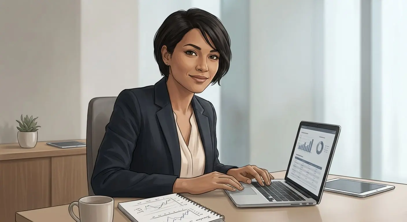 Professional profile illustration of a content analyst