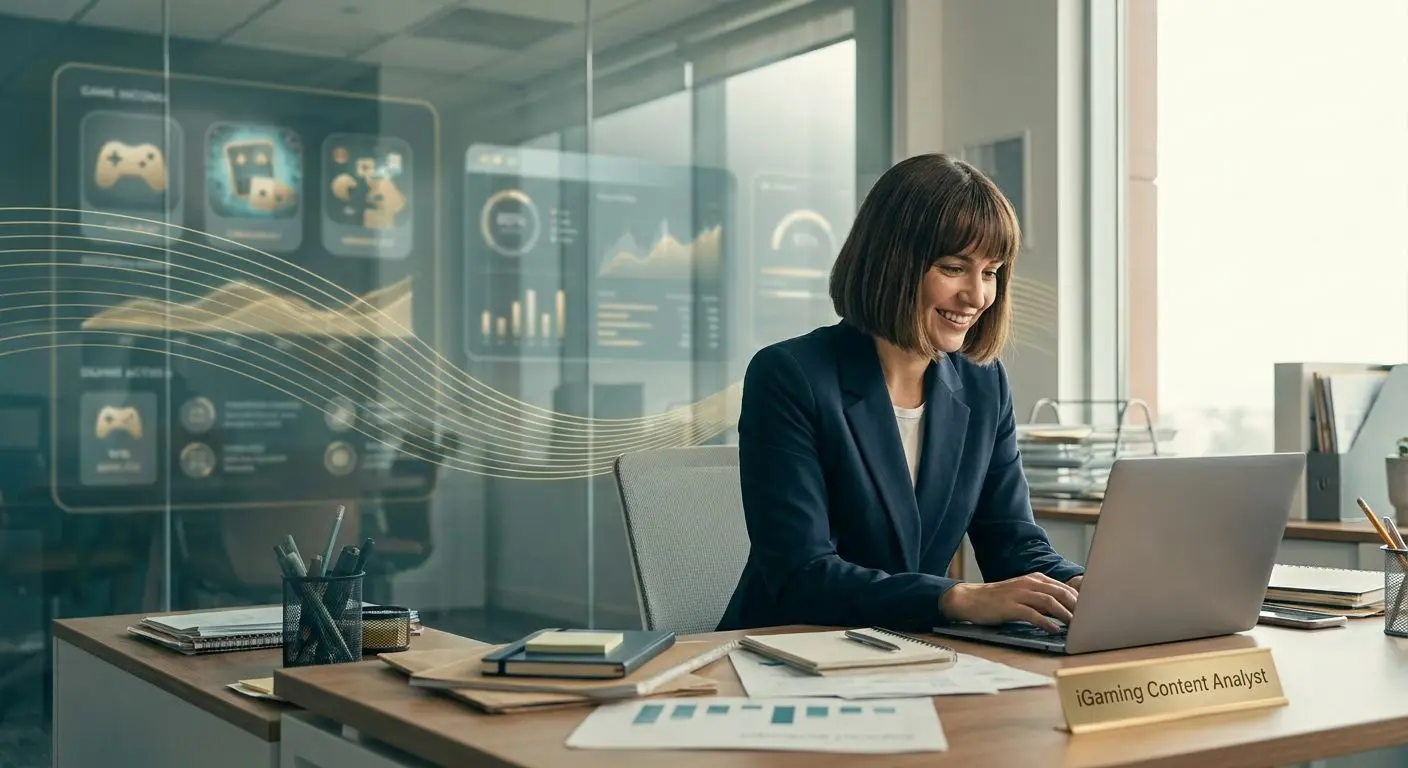 Illustrative author image in a modern digital gaming themed workspace