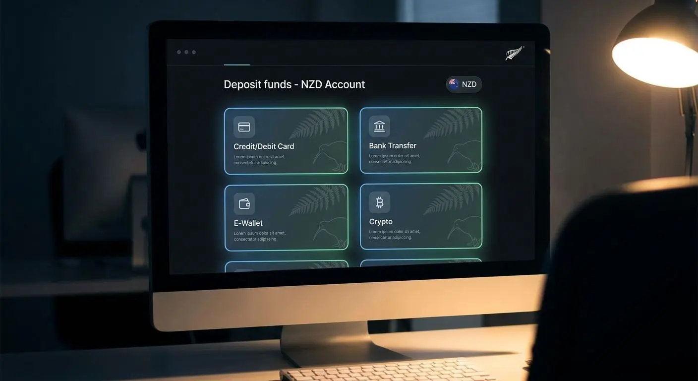Generic Spinbet-style cashier showing several deposit method types