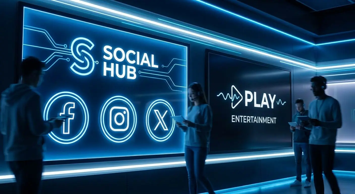 SpinBet social media themed image with Facebook Instagram and X icons